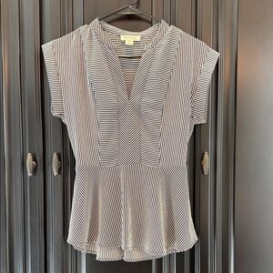 Striped Black and White Women's Top